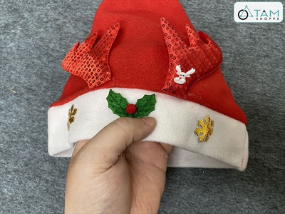 Nón Noel vải trẻ em [Nhiều kiểu - ĐK 23cm] NON-X-04